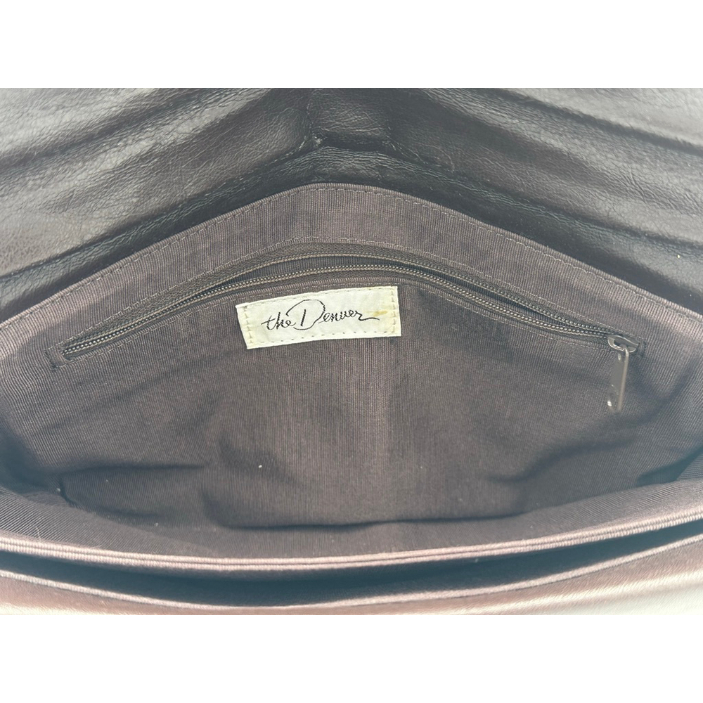 Vintage 70’s Brown Genuine Leather Fold-Over Clutch Denver Dry Goods | Circa - Picture 4 of 7